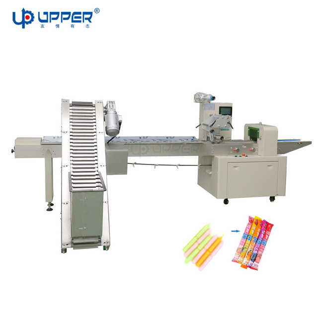 Popsicle ice-lolly packaging flow packing machine