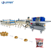Soft cake packaging line with down side film packaging machine for pastry