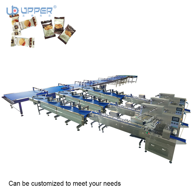 Chocolate all stainless steel high-speed packaging line biscuit automatic feeding packaging machine