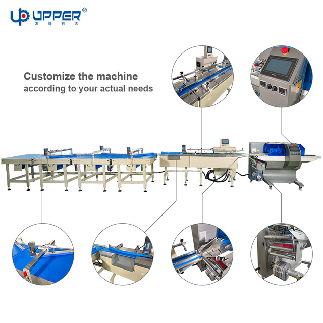 Soft cake packaging line with down side film packaging machine for pastry