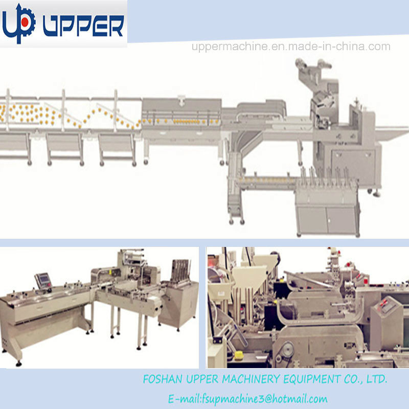 Automatic Horizontal Flow Food with Tray Packing Machine Line