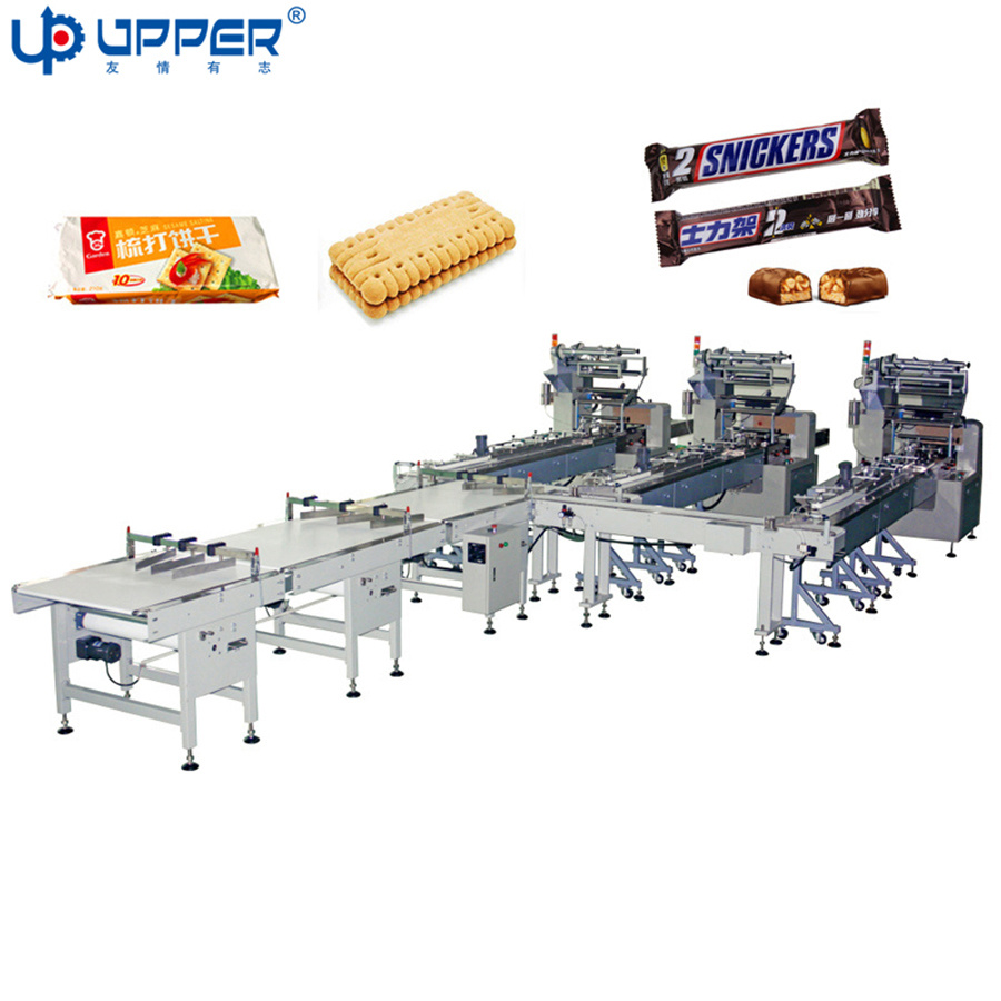 Automatic Cookies Bisuit Bread Chocolate Food Pillow Packing Line Packging Line