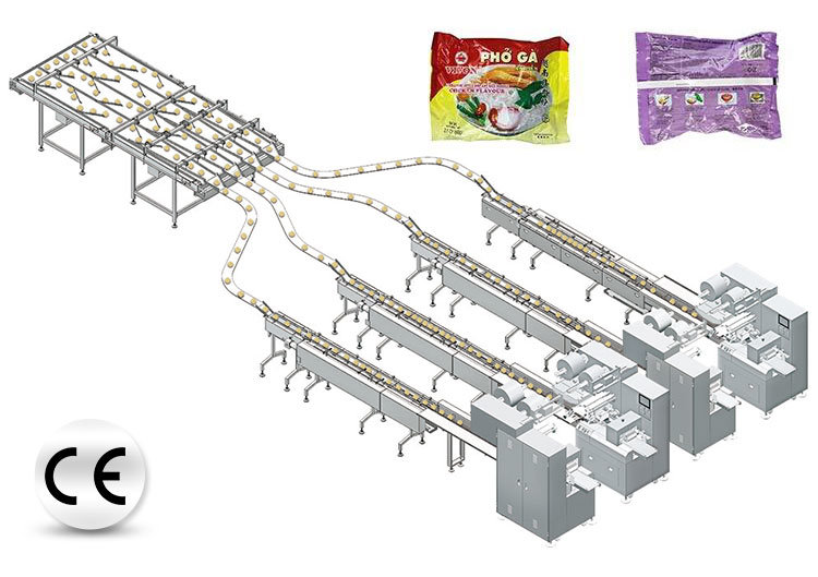 Pillow Instant Noodles Automatic Packing Machine Line