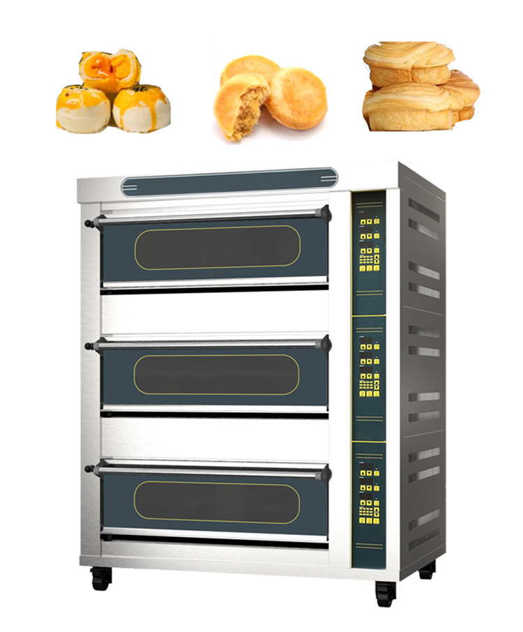 2 Deck 4 Trays 3 Deck 6 Trays Commercial Kitchen Gas Oven Bakery Machine Equipment Baking Oven Bread Cake Deck Oven Best Price Automatic Industrial Bread Baking