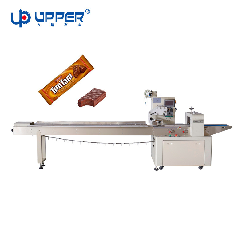 Easy Operate Play Dough Pillow Type Horizontal Chocolate Sandwich Cheese Biscuit Energy Bar Bakery Cookies Packing Machine