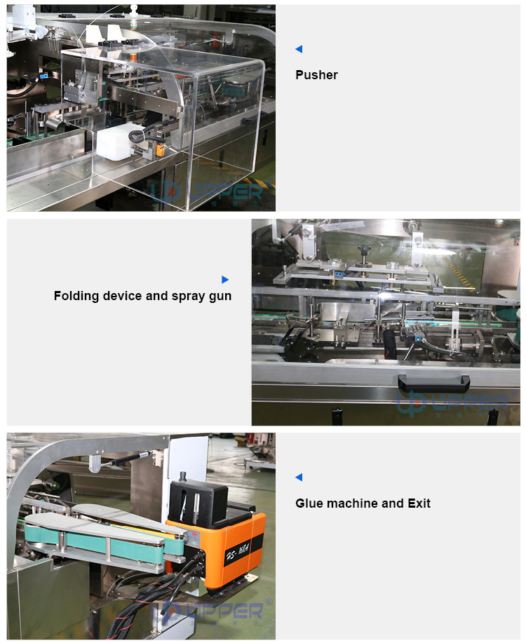 Upper Turntable Feeding Packing Line Face Mask Plastic Metal Bottle Cosmetic Automatic Box Cartoning Machine Hardware Accessories Cartoning Machine