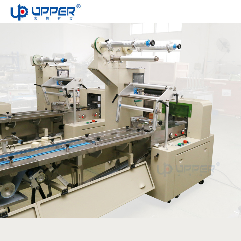 Automatic Wafer Biscuit Noodle Crackers Cake Cupcake Muffin Flow Packaging Machines