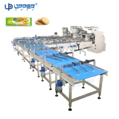 Pillow-Type Sandwich Biscuit Automatic Material Sorting and Packaging Production Line Rusk Automatic Packaging Machine