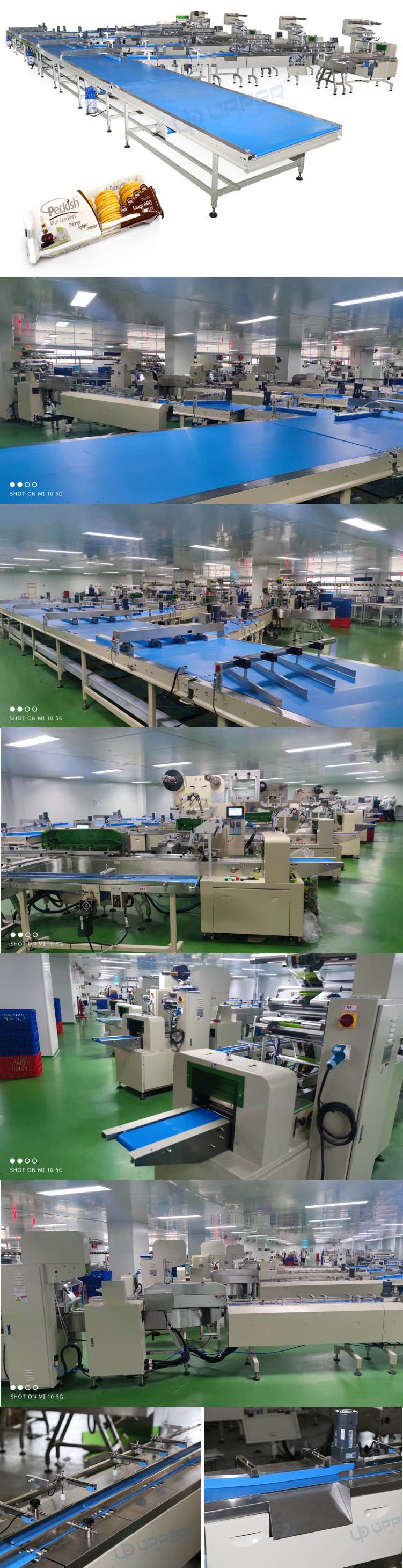 Chocolate Bar Biscuit Cake Flowing Packing Machine Food Wrapping Machine Line Food Flow Pillow Bag Packing Wrapping Machine for Pizza Corn Tortilla Cookies