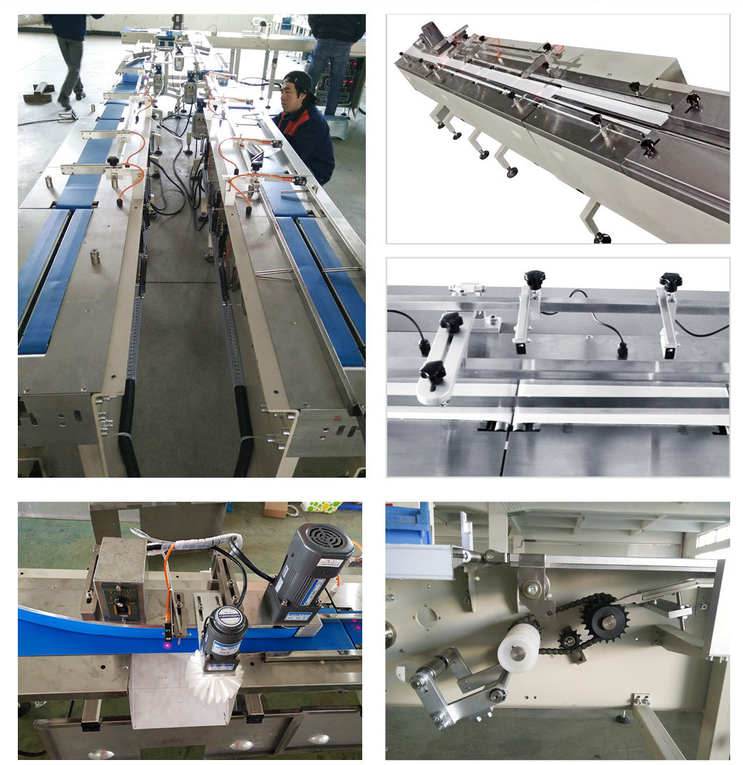 Chocolate Bar Biscuit Cake Flowing Packing Machine Food Wrapping Machine Line Food Flow Pillow Bag Packing Wrapping Machine for Pizza Corn Tortilla Cookies