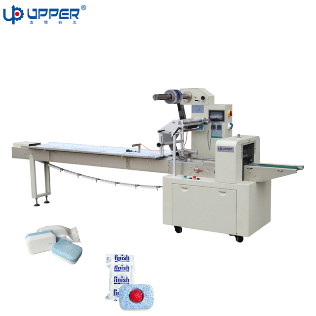 Upb-320 Dishwasher Tablets Bread Soap Cookies Waffles Cookies Chocolate Sachets Snack Packaging Horizontal Pillow Automatic Packaging Machine