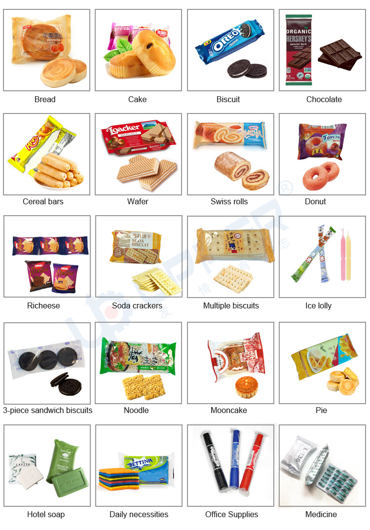 Biscuits Food Packaging Sealing Machines Croissant Loaf Bread Dessert Sugar Packing Machine