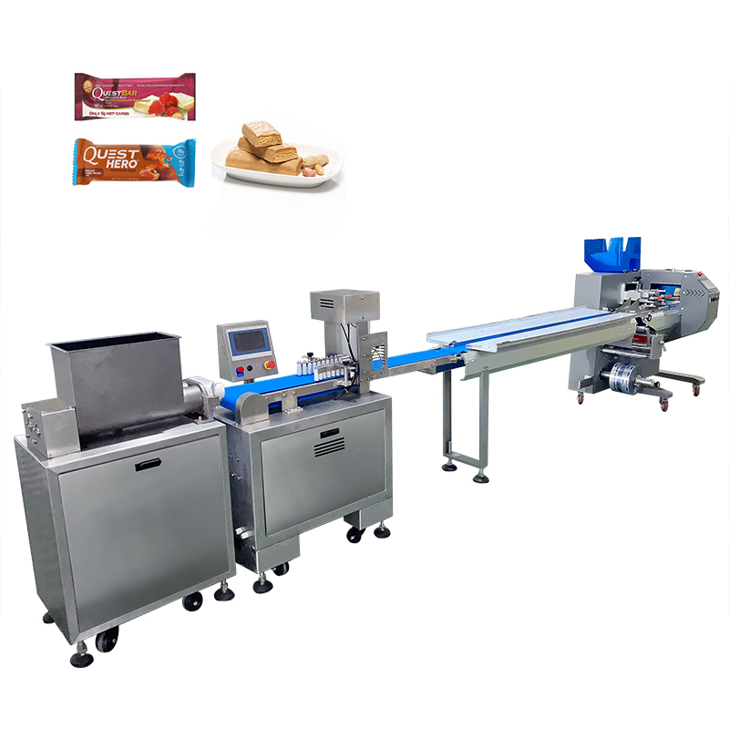 Automatic Pneumatic Extrusion Cutting Packaging Machine Soft Clay Gummies Fruit Puree Plastic Paper Bags Wrap Function Included
