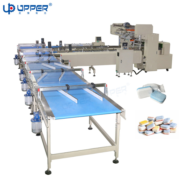 a Drag of Two Dishwasher Tablets Soap Soap Washing Dishes Biscuit Chocolate Automatic Plastic Sealing Bag Packaging Machine