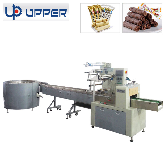 Full Automatic Pillow Horizontal Food Bar Packaging Machine Line