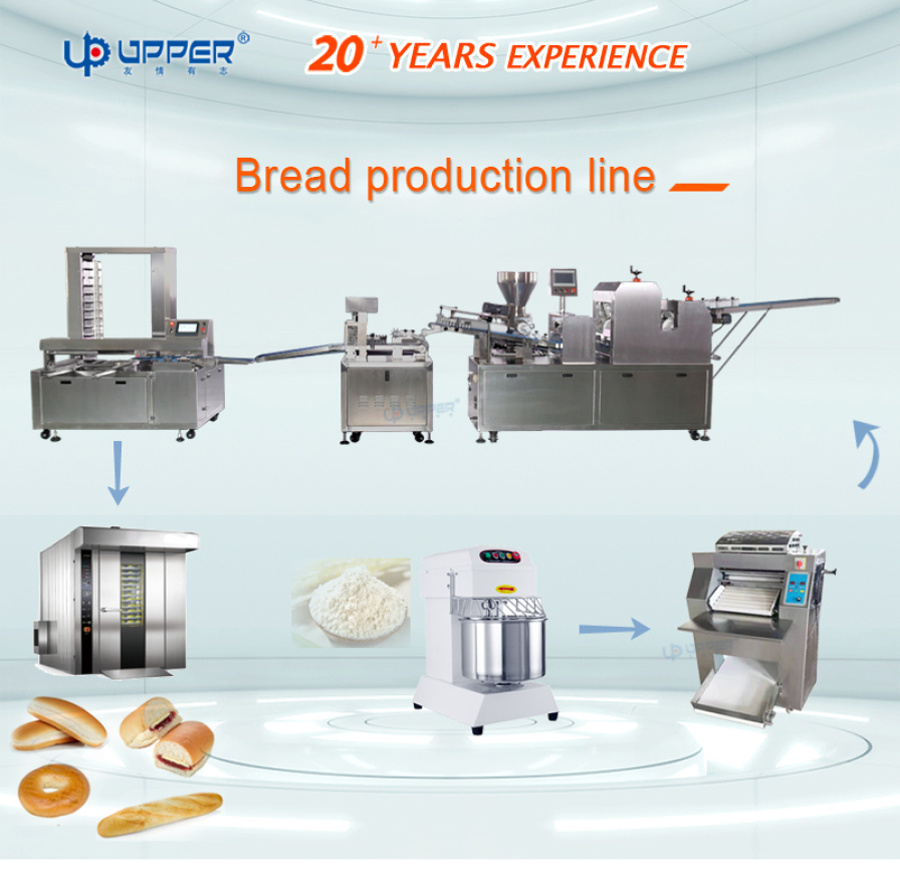 Bread Making Machine Automation Production Line Dough Processing and Packaging Equipment Dough Sheeter Roller Machine