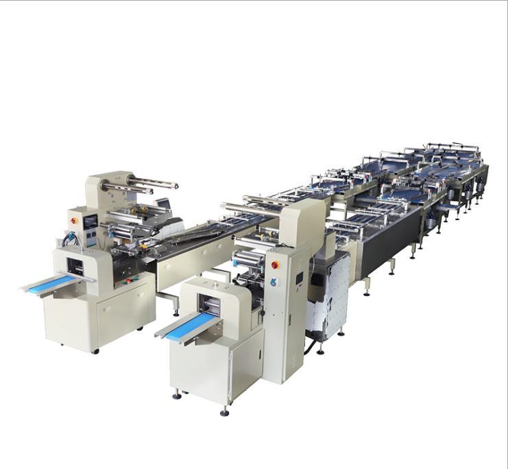 Full Automatic Biscuit Puff Pastry Sandwich Cookie Packaging Machine Packing Line