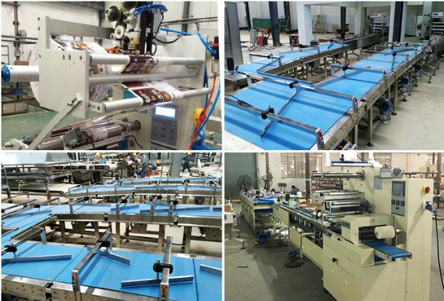 Chocolate Packing Machine Biscuit Wafer Pouch Packaging Machine Servo Motor Flow Packaging Machinery Line