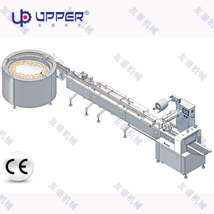 Turntable Feeding System Automation Packing Line Packaging Machine Chewing Gum Sweets Cotton Candy Chocolate Bar Cereal Stick Pillow Flow Wrapping Candy