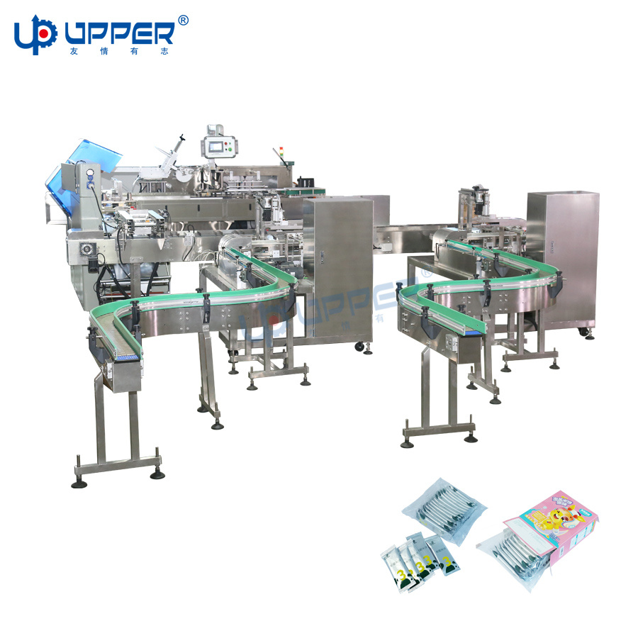 Ai Auto Robot Management Organization Sorting Counting Collection Disorder Pouch Sachets Packs Carton Packing Case Erecting Folding Sealing Machine