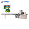 Upb-100 Pillow Type Biscuit Bread Cookie Cake Soap Chocolate Flow Packing Machine Line Full Automatic Horizontal for Support Sporting Goods Packaging Machinery