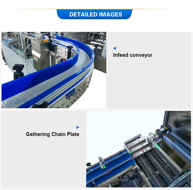 Upper Automatic Bagged Biscuit Bread Chocolate Cookie Pillow Packaging Machines Sink Counting Collection Horizontal Box Packing Machine Cartoning Machine Line