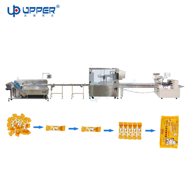 Unscrambler Pouch Sachet Sorter Biscuit Cookie Chocolate Food Flow Packaging Machines Snack Bag Sorting Automatic Calculation Collection Packing Machine Line