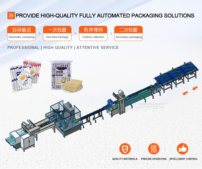 Biscuit Bread Cake Chocolate Food Automatic Sorting and Packing Machine Production Line Food Factory Factory Price