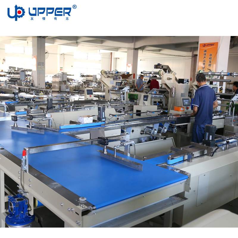 Foshan Upper Automatic Bread Bun Cup Cake Sliced Cake Feeding Packaging Machine Line