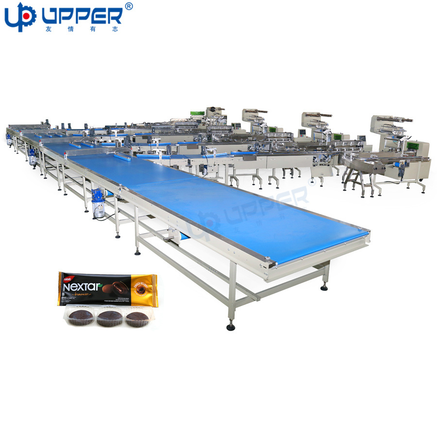 Automatic Carton Box Packing Machine for Chocopie Pouches Box Packaging Machine Factory Packaging Line