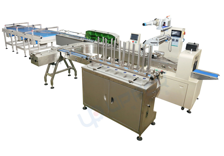 Biscuit with Tray Packaging Feeding and Packing Line Automatic