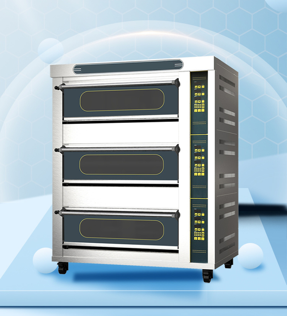 Commercial Electric Oven Large Baking Oven Commercial Pizza Bread Moon Cake Three-Layer Six-Plate Timing Cake Baking