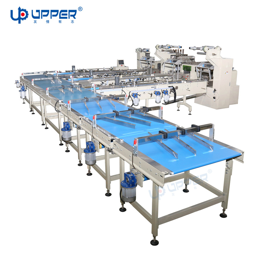 Full Automatic Stick Wafer Biscuit Bread Food Nitrogen Ffs Pouch Packing Machine Line