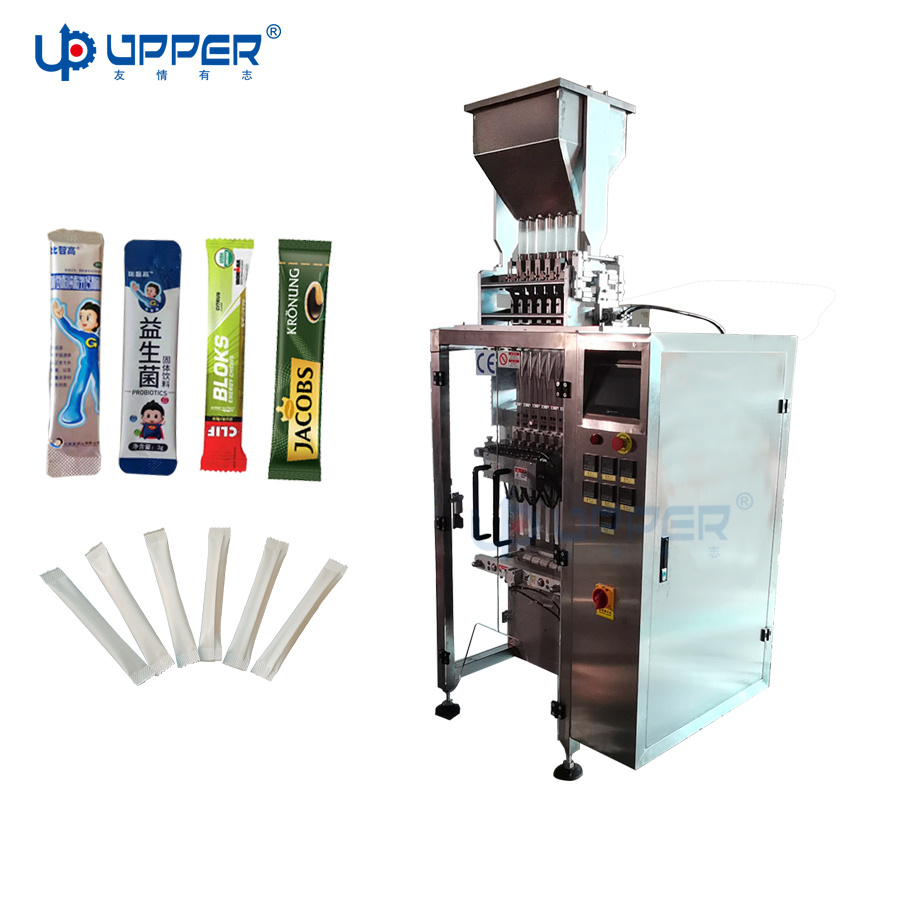 Multi-Lane Solid Granular Multiline Pack Mini Bag Sugar Milk Packet Round Corner Small Plastic Granules Stick Packing Machine