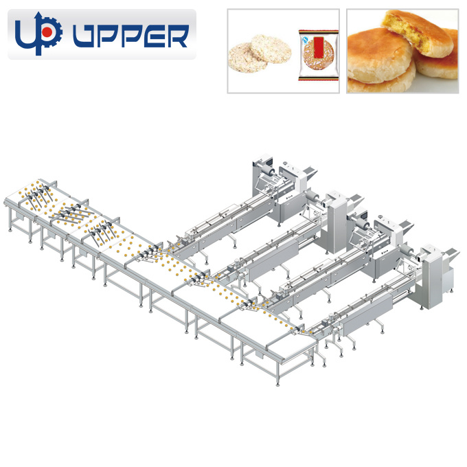 China Foshan Upper Sliced Cake Cookies Biscuit Automatic Feeding & Packaging Machine