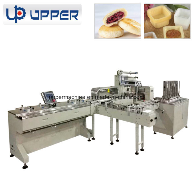 Biscuit with Tray Packaging Feeding and Packing Line Automatic