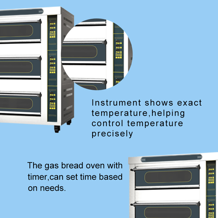 Baking Horno Bakery Equipment Commercial Gas Electric Pizza Oven for Sale Price, Gas 2 3 Deck Industrial Cake Bread Baking Ovens