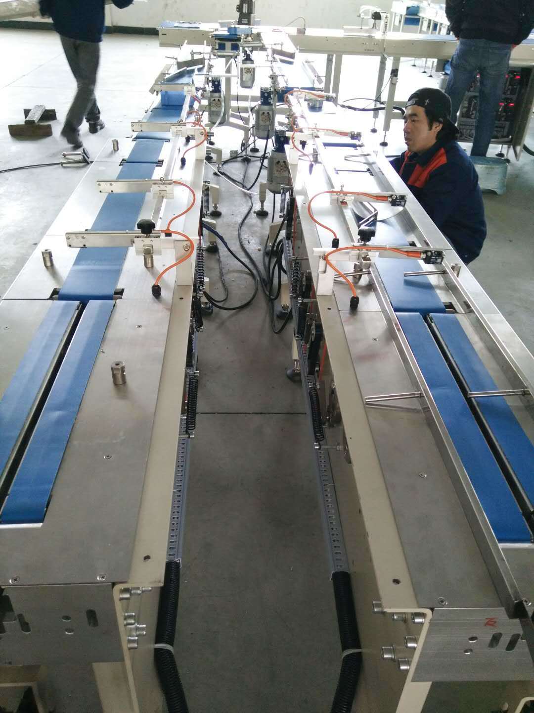 Pillow Packaging Machine Illustration Manipulator Food Packaging Cooking Production and Processing Packaging Line Assembly Line Packaging Machine