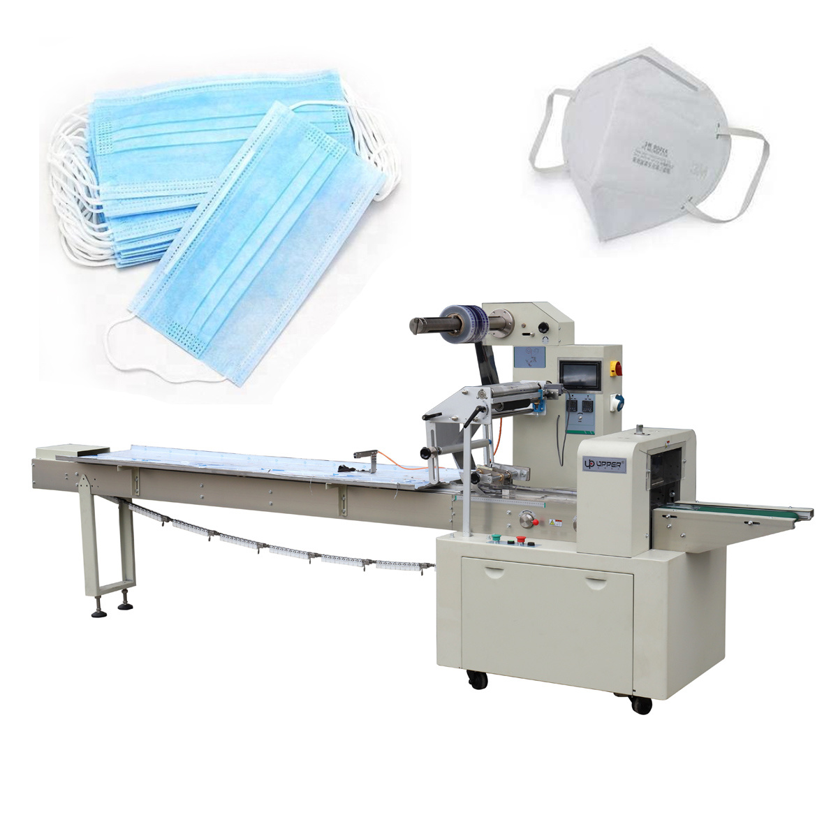 Pillow-Type Bag Packing Machine Automatic N95 Disposable Medical Masks Packaging Machine