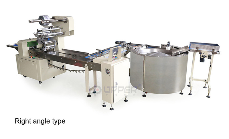 Turntable Feeding System Automation Packing Line Packaging Machine Chewing Gum Sweets Cotton Candy Chocolate Bar Cereal Stick Pillow Flow Wrapping Candy