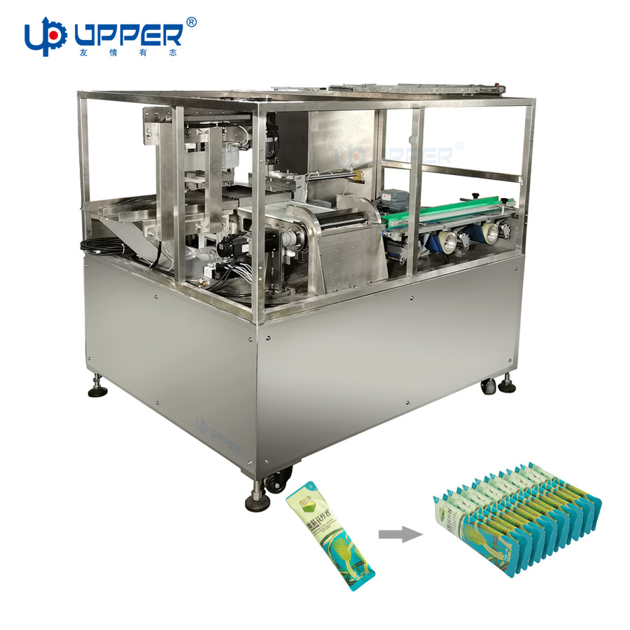 Coffee Biscuits Nutrition Powder Protein Chocolate Bar Collection Automatic Sorting Machine for Carton Box Packing Machine