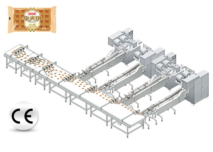 Waffle Biscuit Chisp Automatic Feeding and Packing Line