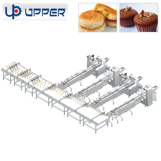 Biscuit Stacker Cake Dropper Automatic Feeding and Packaging Machine