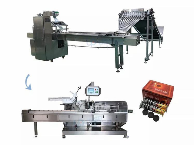 Pillow Packing Bag BBQ Wood Hookah Charcoal Upper Shisha Coal Charcoal Horizontal Packaging Machine Feeding Lifting Flow Packaging Line Packaging Machine