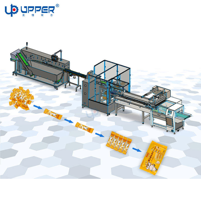 Unscrambler Pouch Sachet Sorter Biscuit Cookie Chocolate Food Flow Packaging Machines Snack Bag Sorting Automatic Calculation Collection Packing Machine Line