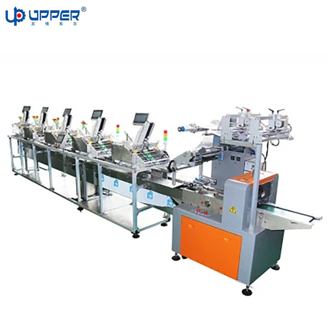 up-Fk300 Kraft Paper Envelope Card Red Automatic Counting Friction Feeder Can Be Connected to Packaging Machine Automatic Pillow Horizontal Flow Packing Machine
