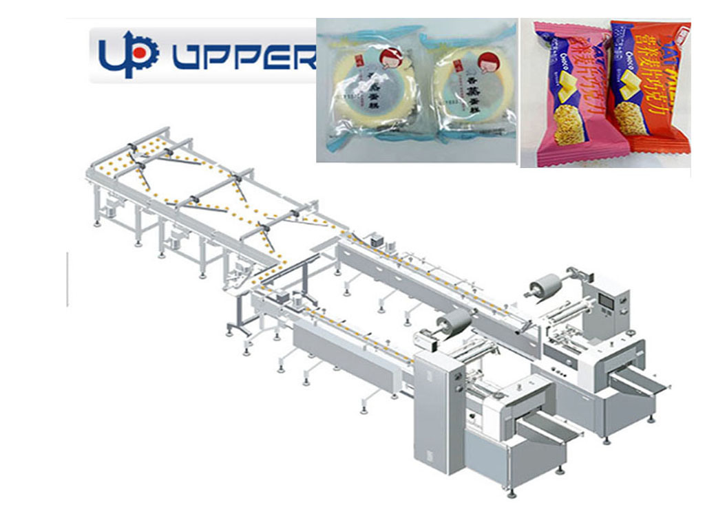 Bread, Cake, Biscuit, Candy Automatic Horizontal Pillow Feeding and Packing Line