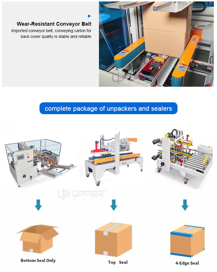 Convenient Automatic Box Rack Mechanism Box Machine Sealing Tape Size Carton Packing Case Rack Machine Upb Bottom Sealing Machine