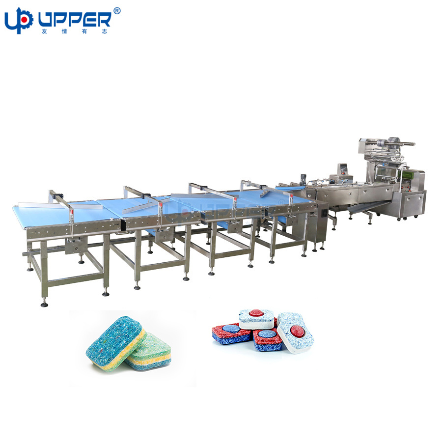 Dishwashing Block Dishwasher Tablets Soap Daily Cleaning Products Multi Functional Plastic Automatic Cutting Packaging Pillow Horizontal Packaging Line