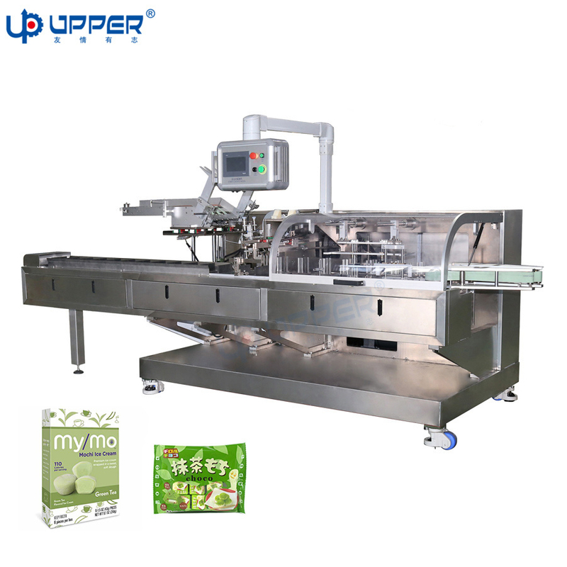 Mochi Mochi Ball Pie Waffle Cookie Dough Energy Bar in Bags and Boxes Auto Packaging Cartoner Machine Cookies Flow Wrap Cartoning Packing Carton Machinery